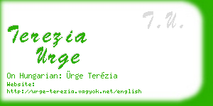 terezia urge business card